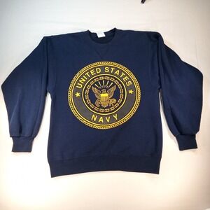 Womens United States Navy Sweatshirt Size Small Crewneck Blue